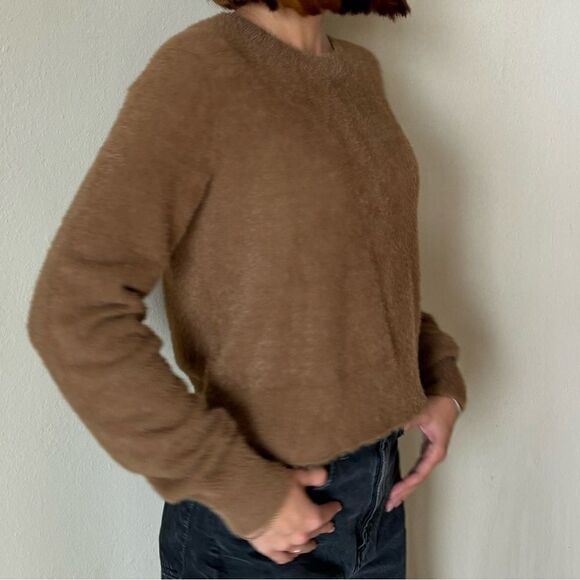 Vince Brown Pullover Sweater Crew Neck Size S - Picture 5 of 12